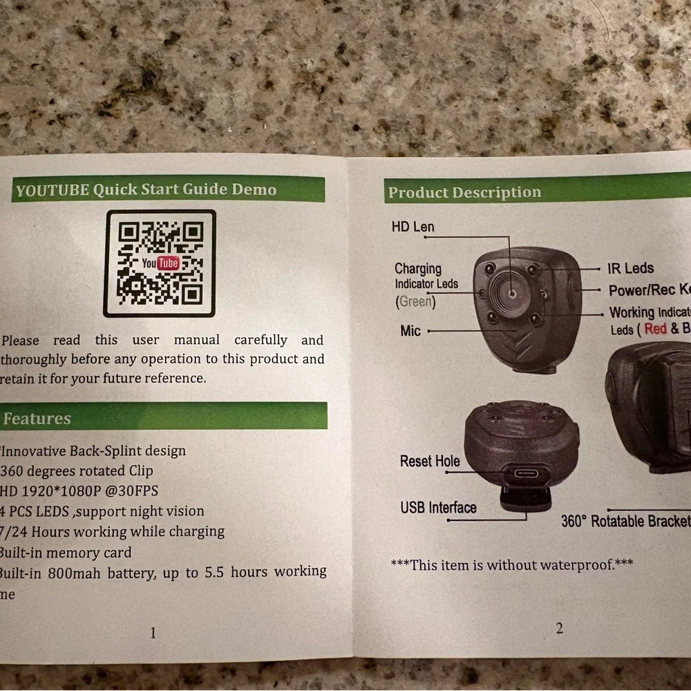 FUVHD Full HD Body Camera New in Box